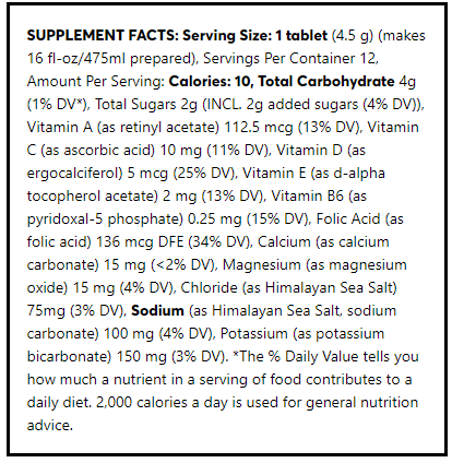 Marathon Sports Nuun  Vitamins Electrolyte Tablets