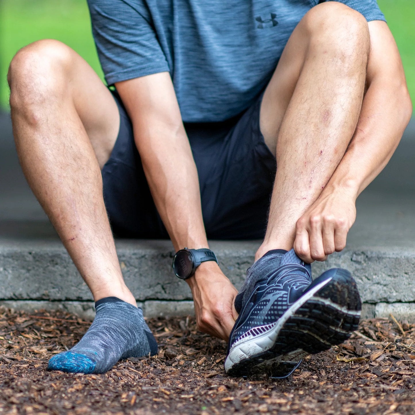 Marathon Sports Men's Darn Tough No-Show Ultra-Light Cushion Running Sock