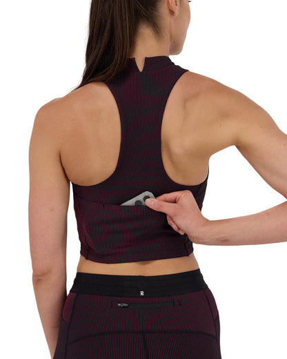 Marathon Sports Bandit Running Women's Striped Cadence™ Vaso Race Crop