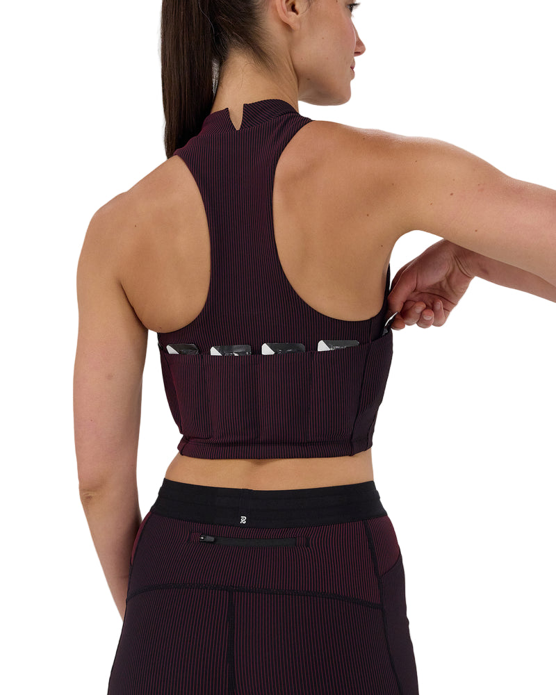 Marathon Sports Bandit Running Women's Striped Cadence™ Vaso Race Crop