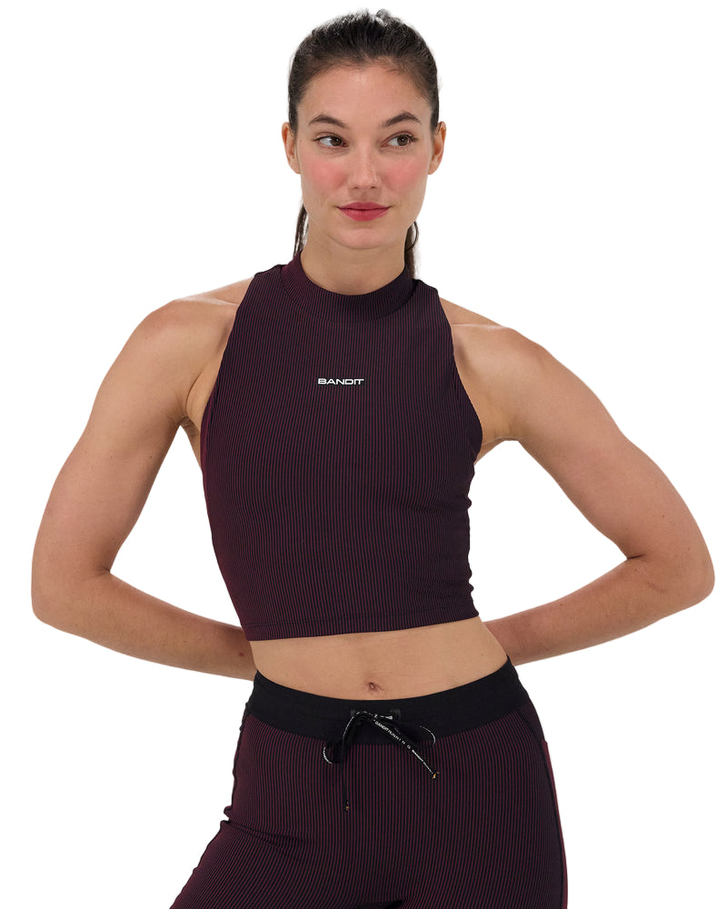 Marathon Sports Bandit Running Women's Striped Cadence™ Vaso Race Crop