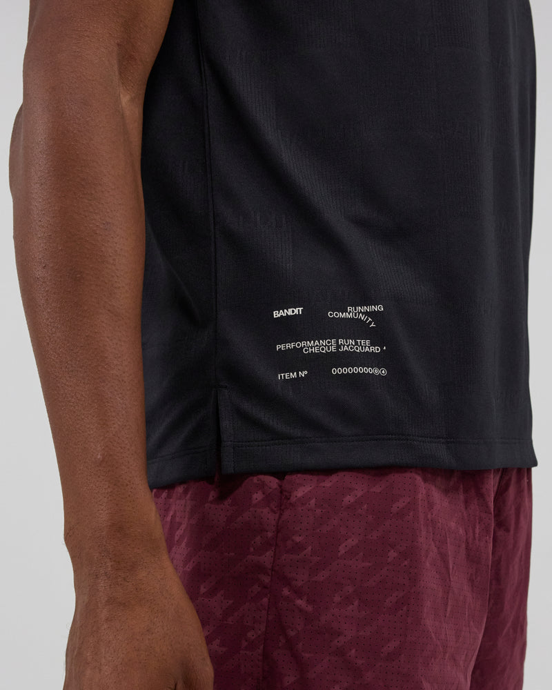 Marathon Sports Bandit Running Cheque Jacquard Short Sleeve Tee